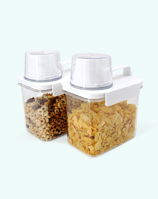 Two Easy-Pour Storage Jars